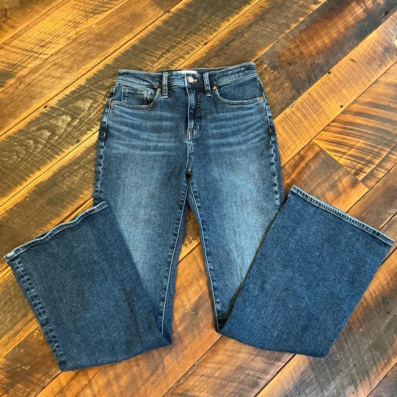 Madewell Skinny Flare High Rise Dark Wash Jeans Size 28 - Picture 7 of 15